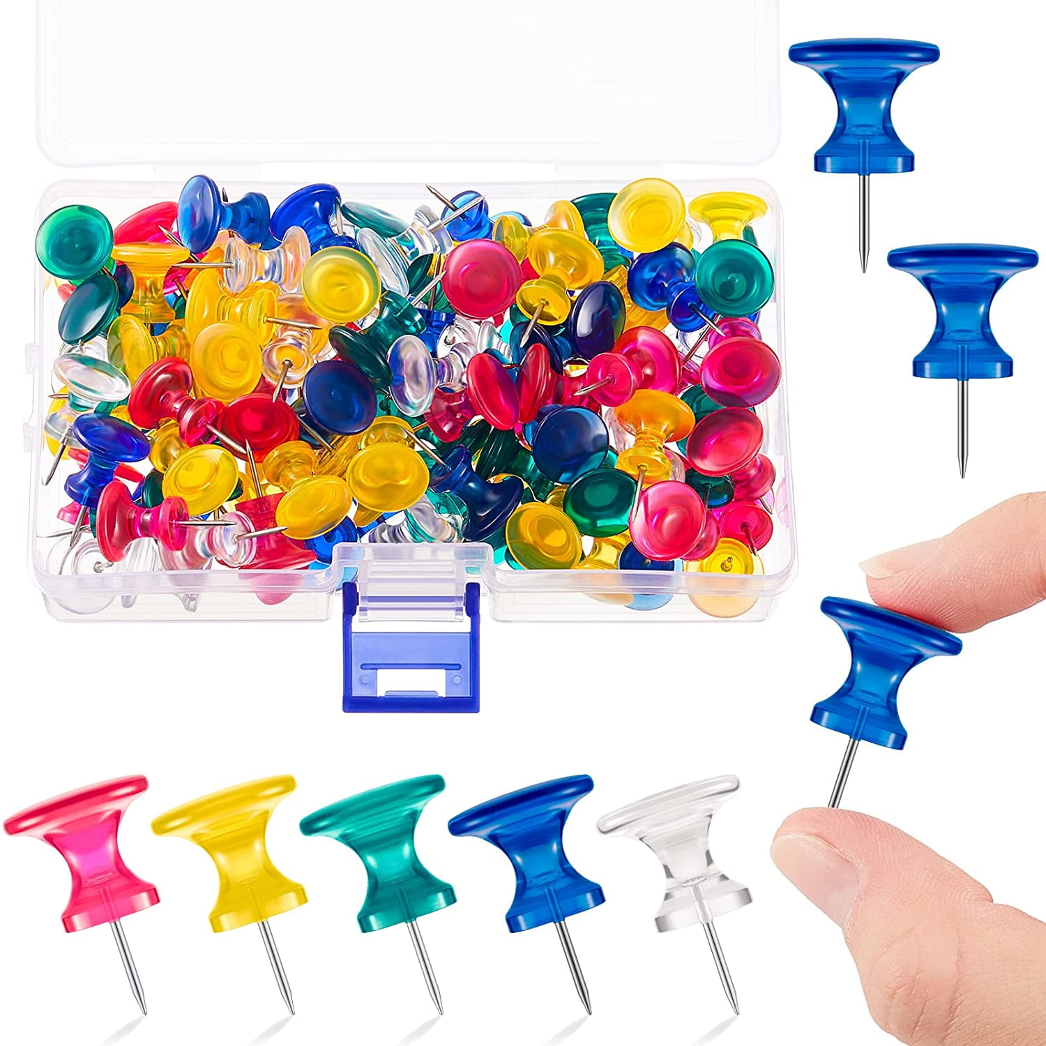 60 Pieces Giant Push Pins Big Thumb Tacks Large Tacks Jumbo Pins Steel