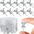 thumbnail image 1 of 60 Pieces Giant Push Pins Big Thumb Tacks Large Tacks Jumbo Pins Steel Point 1 Inch Plastic Heads Pins Marking Pins for Cork Board (Transparent), 1 of 5
