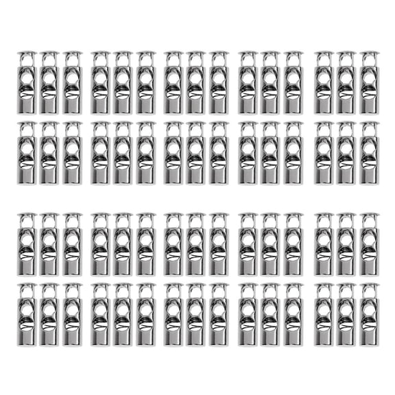 60 Pieces Heavy Duty Barrel Cord Locks Spring Toggle Ends Stop