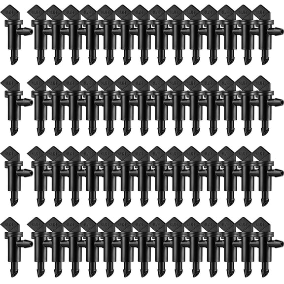 60 Pieces Irrigation Drip Emitter Garden Flag Irrigation Dripper, Trees and Shrubs (1 Gallon,Black)