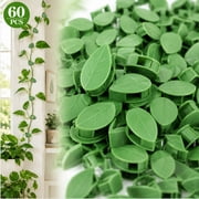 60 Pieces Plant Climbing Wall Fixture Clips with 72 Pieces Acrylic Adhesive Sticker Leaf Fixer Invisible Wall Vines Fixing Clips Hook Plant Vine Traction for Indoor Outdoor Decoration