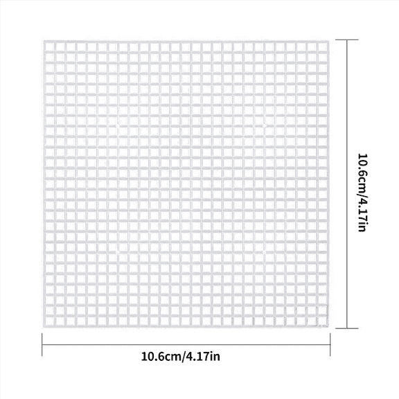 60 Pieces Plastic Mesh Canvas Sheets for Embroidery, Acrylic Yarn Crafting, Knit and Crochet Projects (10.6 x 10.6cm)