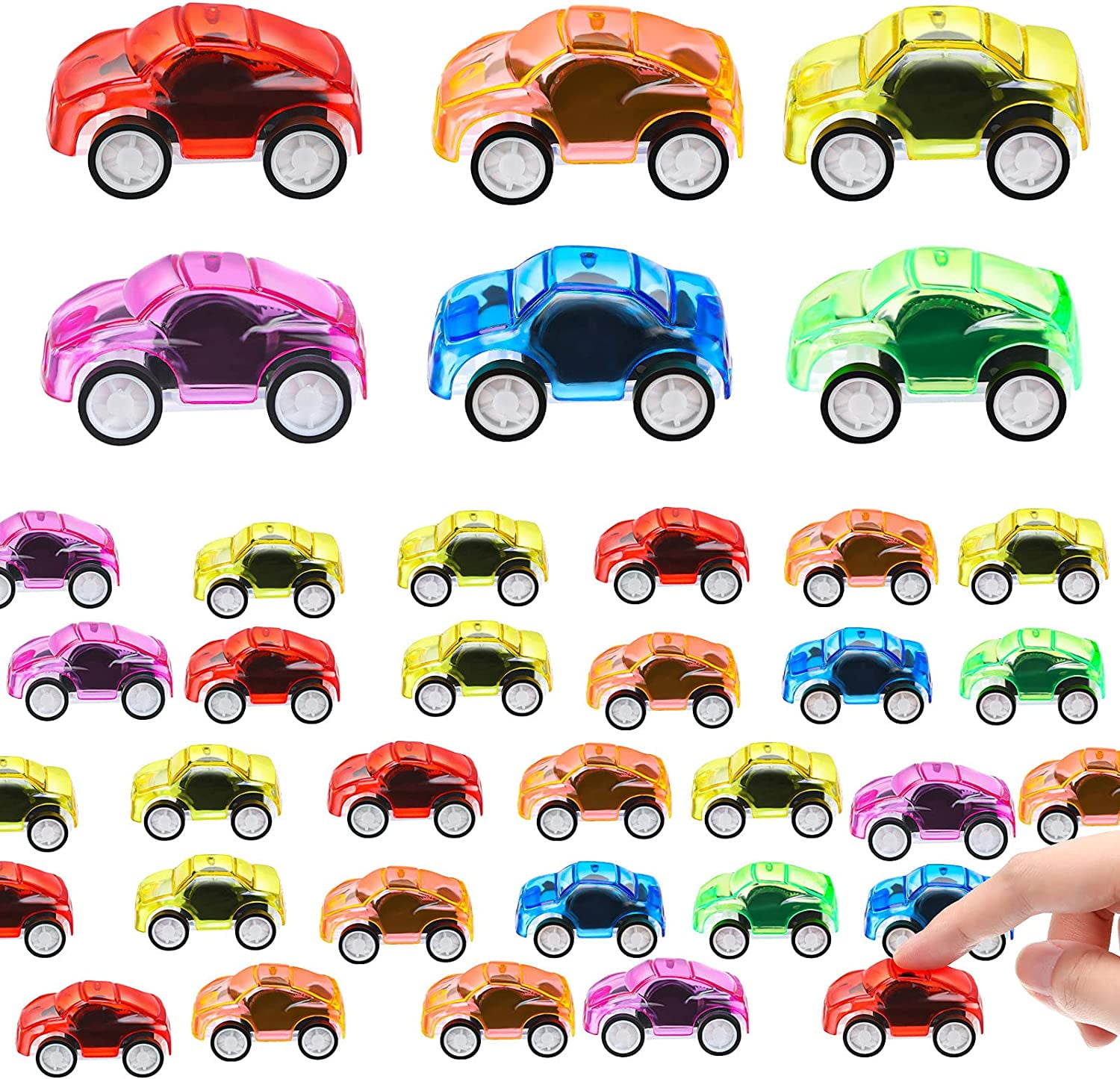 60 Pieces Pull Back Cars Mini Pull Back Car Toys Small Friction Powered