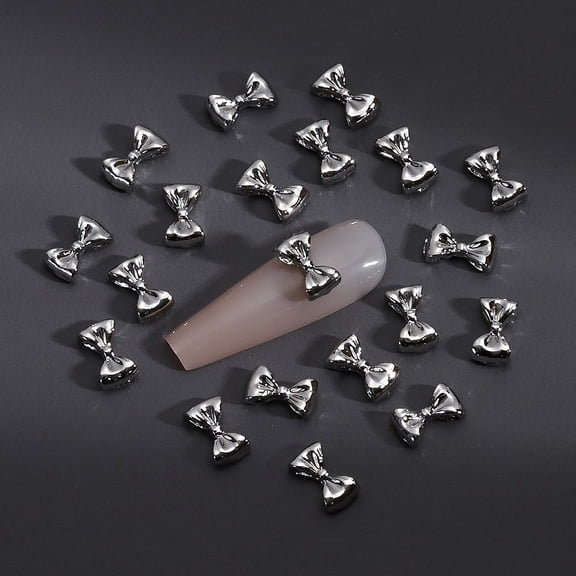 60 Pieces Silver Butterfly Knot Decorative Nails for DIY Crafts and Home Decor