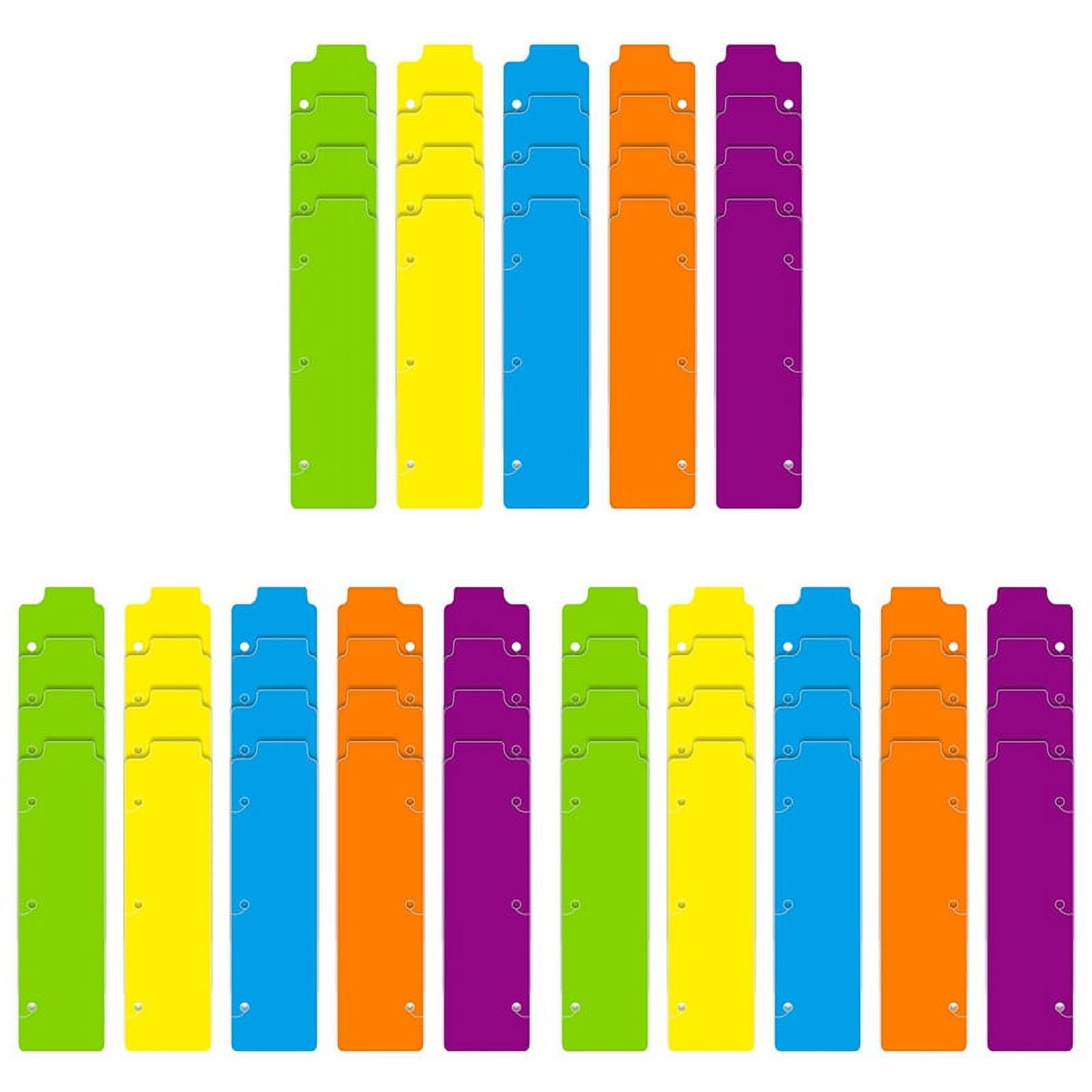 Bookmark Mini Notes 60 Pieces Snap-In Plastic Bookmark Mini Binder Dividers Snap In ...