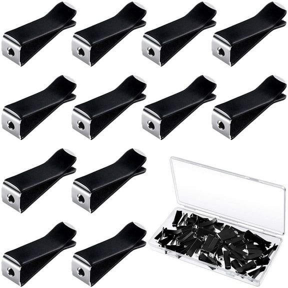 60 Pieces Square Head Car Vent Clips Air Freshener Car Outlet Perfume Auto Air Conditioner Clips with 2 Storage Boxes for Office Home Car (Black,9 mm)
