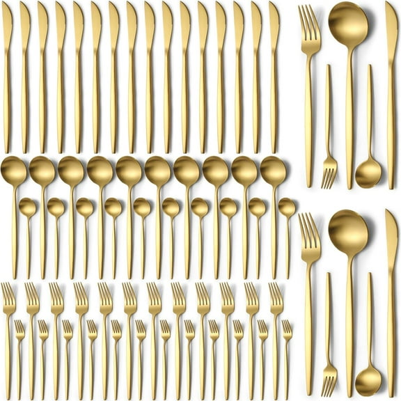 60 Pieces Stainless Steel Silverware Set, Flatware Set Service for 12, Tableware Set Include Knife Fork Spoon, Utensils for Home, Restaurant, Hotel, Dishwasher Safe