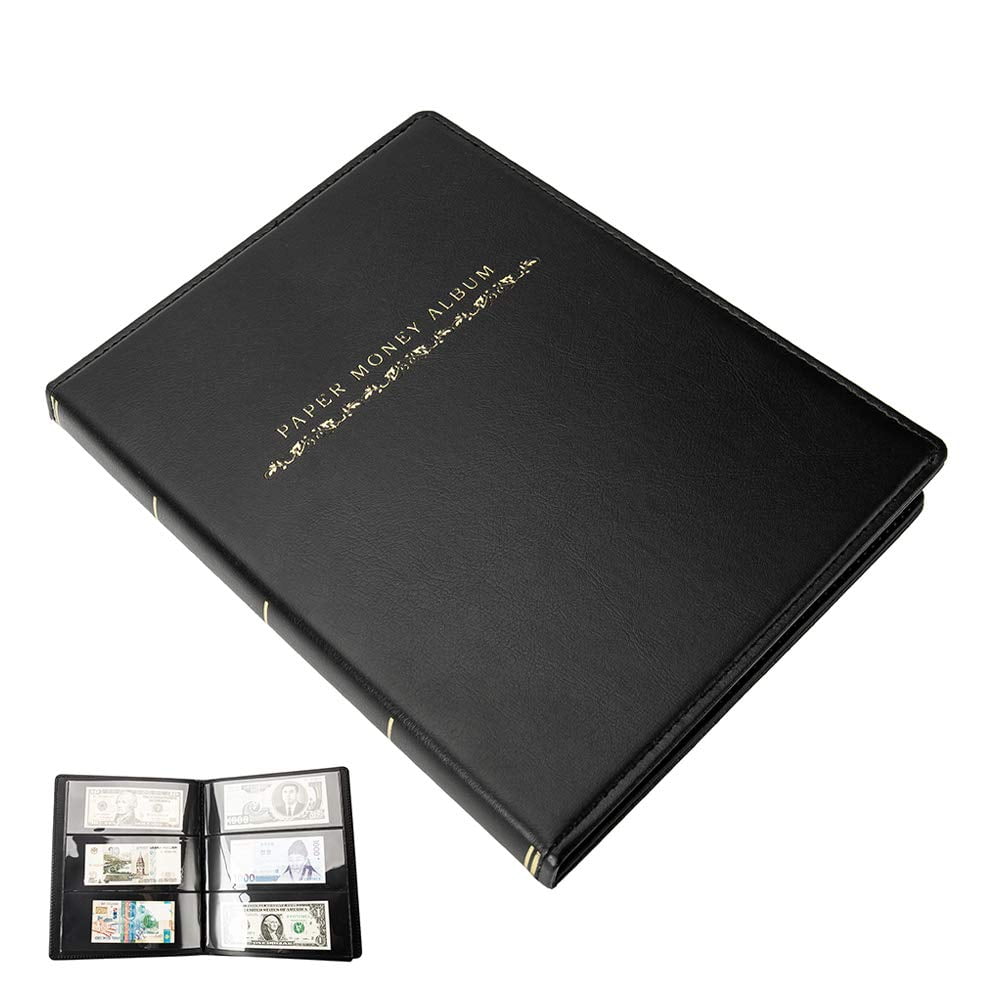60 Pockets Currency Collection Holder Paper Money Album Books Banknote ...