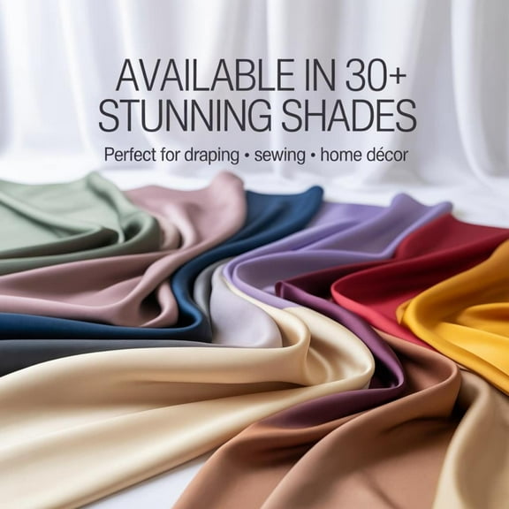 60” Poly Poplin Fabric by the Yard | Wrinkle-Resistant Polyester Material for Apparel, Tablecloths, Curtains, Crafts & Sewing (Baby Blue, 1 Yard)