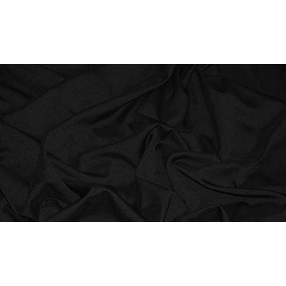 60'' Poly Poplin Polyester Superior Quality Fabric by The Yard - Black