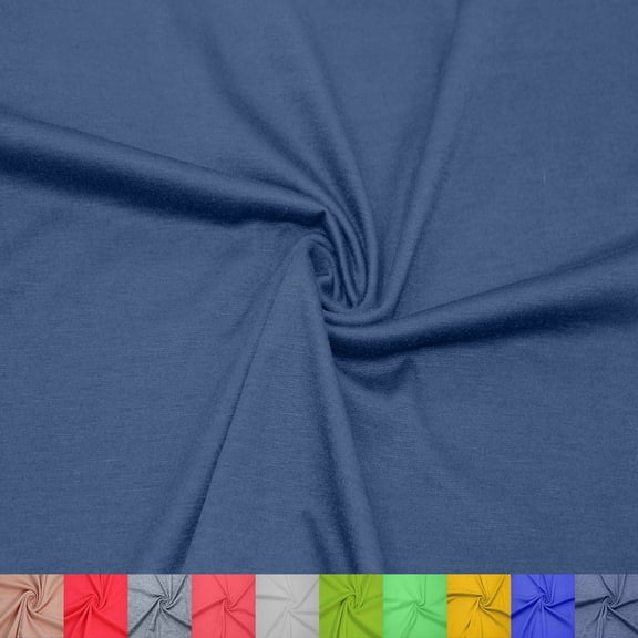 60" Polyester Rayon Spandex Jersey Knit Fabric by the Yard- 155GSM,LightWeight-Antiwrinkle, Breathable- 2 Way Stretch - Best for Apparel, Sewing, Crafts and DIY- Black