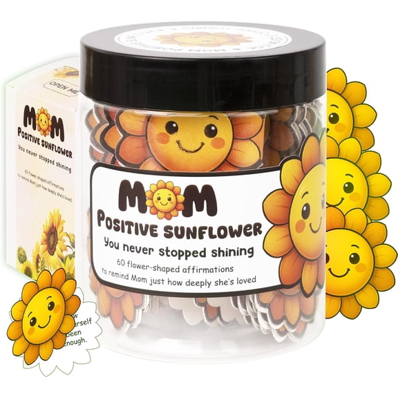 60 Positive Sunflower Cards, Affirmation Cards for Women, Mothers Day Gifts from Daughter or Son, Sunflower Gifts for Mom, Inspirational Messages for Mothers, Wife, Grandma