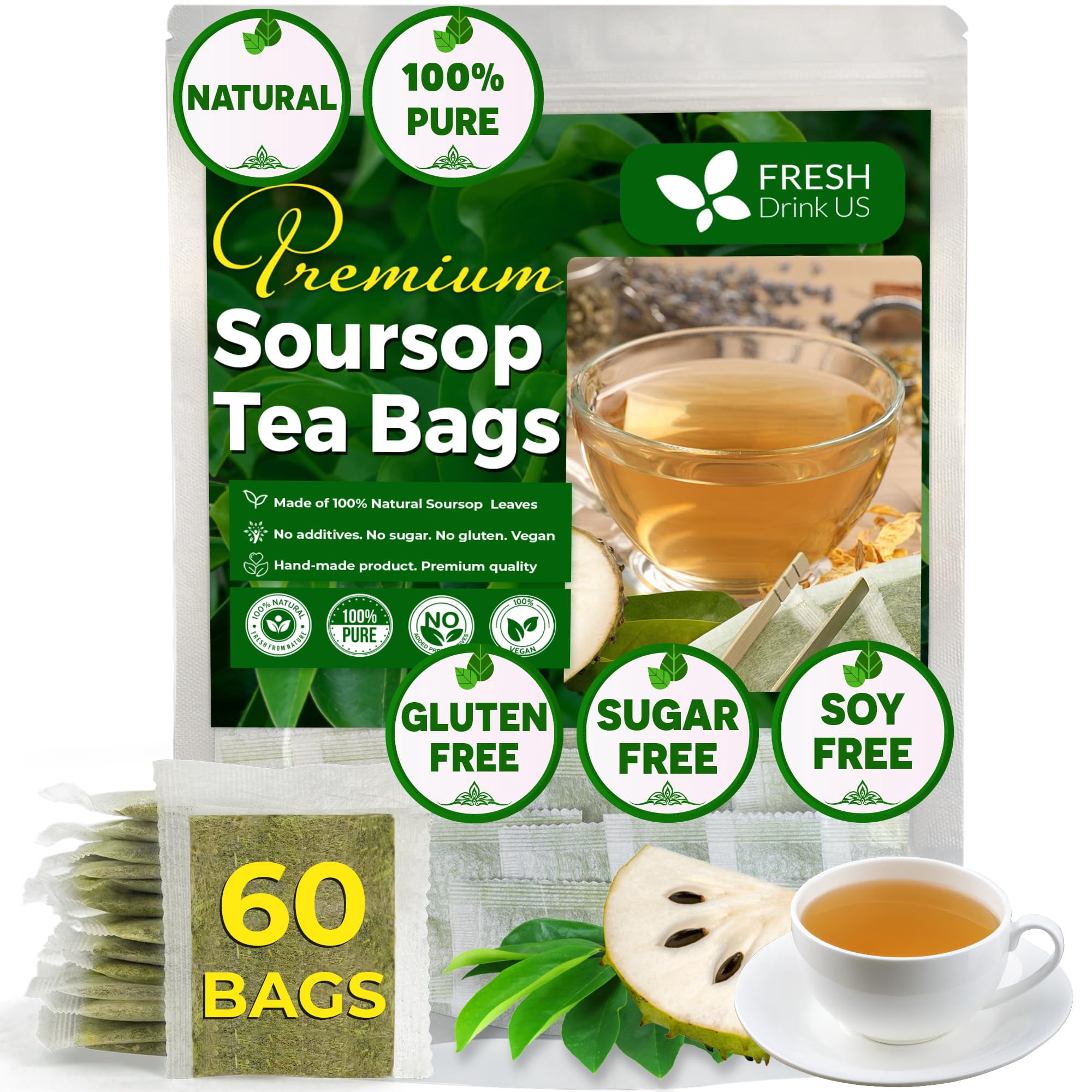 Organic Jamaican Soursop Leaves - Premium Dried Leaves For Wellness (3 – Wild Botanix UK