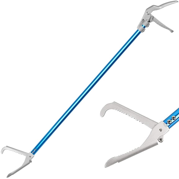 60" Professional All-Aluminum Alloy Snake Tong Reptile Grabber Rattle Snake Catcher Wide Jaw Handling Tool with Lock