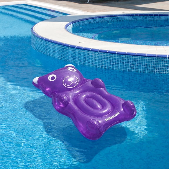 Swim Central 60" Purple Gummy Bear Swimming Pool Float