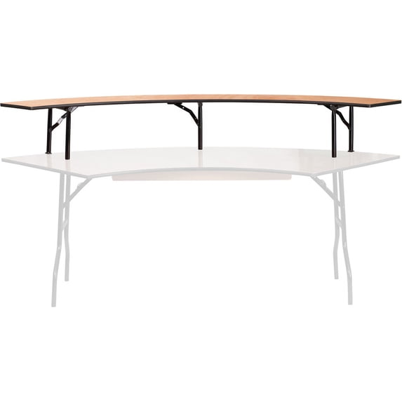 60" Radius Bar Top Riser with Black Legs