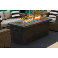 thumbnail image 1 of 60" Rectangular Chat Height Outdoor Propane Gas Concrete Smokeless Fire Pit for Patio, Table with Glass Guard and Crystals in Gray (Cobalt Blue), 1 of 7
