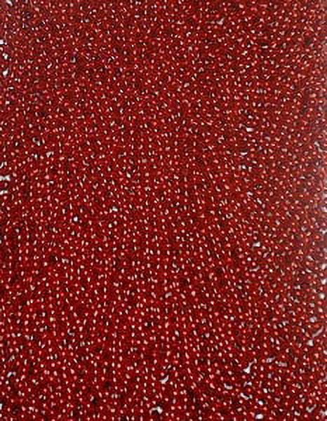MGMB 60 Red Mardi Gras Beads Party Favors Metallic Necklaces 5 Dozen Lot