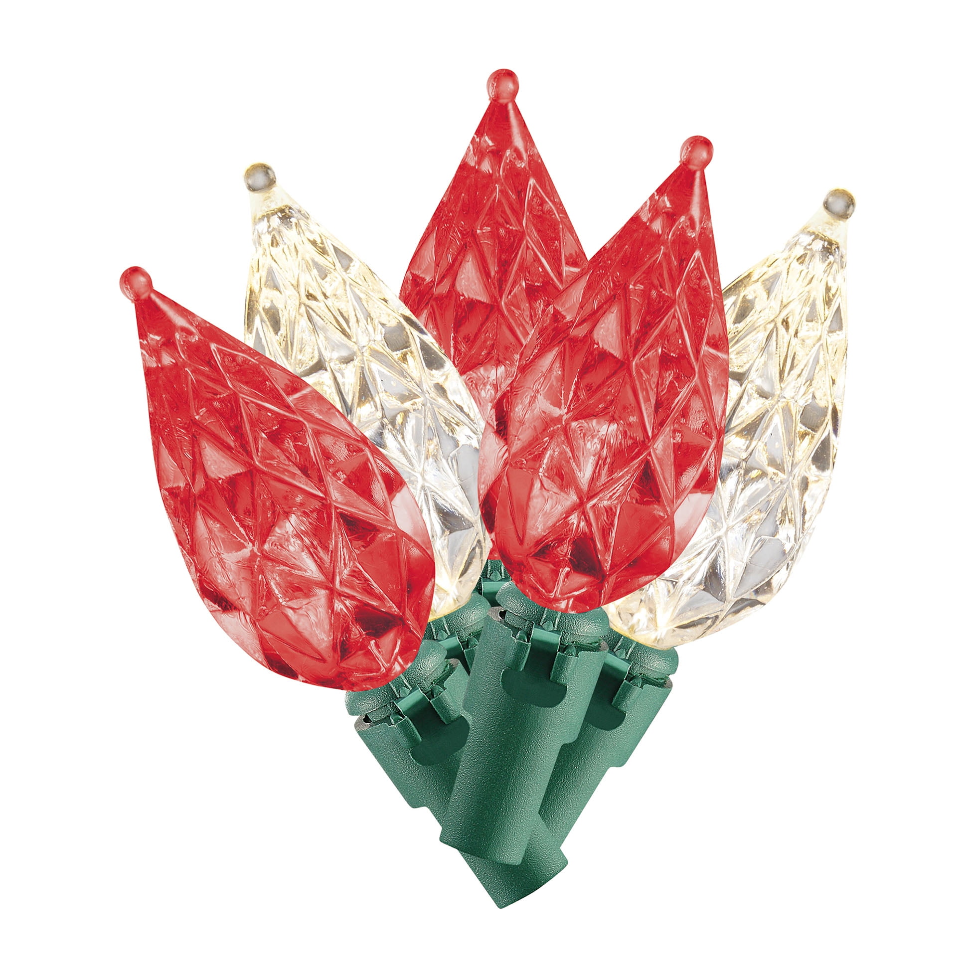 Red and white c6 christmas lights Clearance