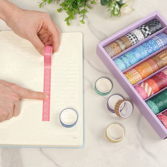 60 Rolls Washi Tape Set, Decorative Masking Tape for Journaling, Scrapbooking Supplies, DIY Crafts & Gift Wrapping, 6.56ft Each Roll