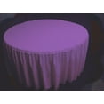 thumbnail image 1 of 60" Round Pleated Table Cover Skirt Polyester w/ Top Topper tablecloth 18 COLOR", (Color: Lavender), 1 of 1