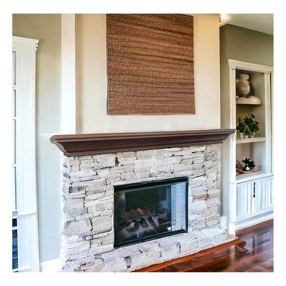 " 60" Rustic Wood Fireplace Mantel - Floating Shelf, Modern Style/European Traditional Style ( Traditional Style)