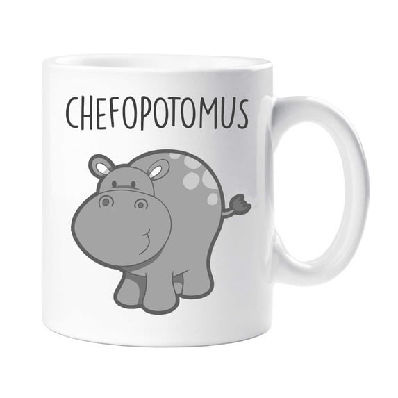 60 Second Makeover Chef Hippo Hippopotamus Mug Best Friend Funny Gift Present