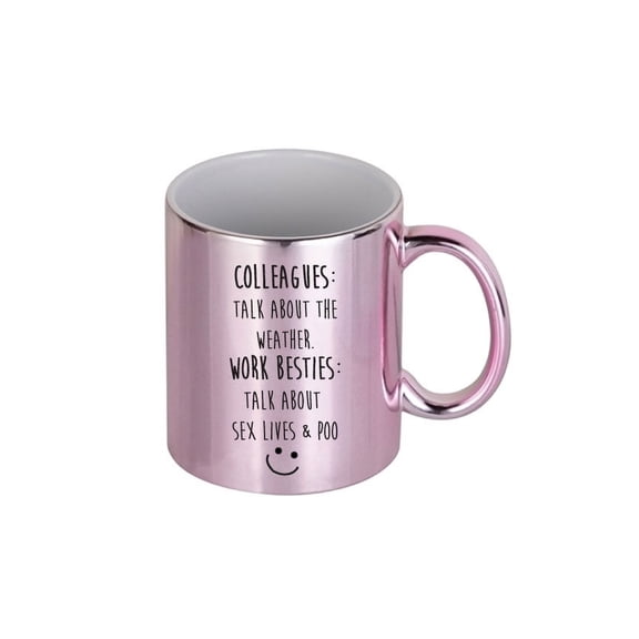 60 Second Makeover Colleagues Work Besties Mug Pink Chrome Funny Mug Friend Secret Santa Office
