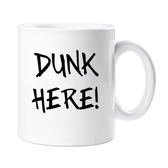 60 Second Makeover Dunk Here Mug Biscuit Dunker Cup Gift Novelty Ceramic Gift