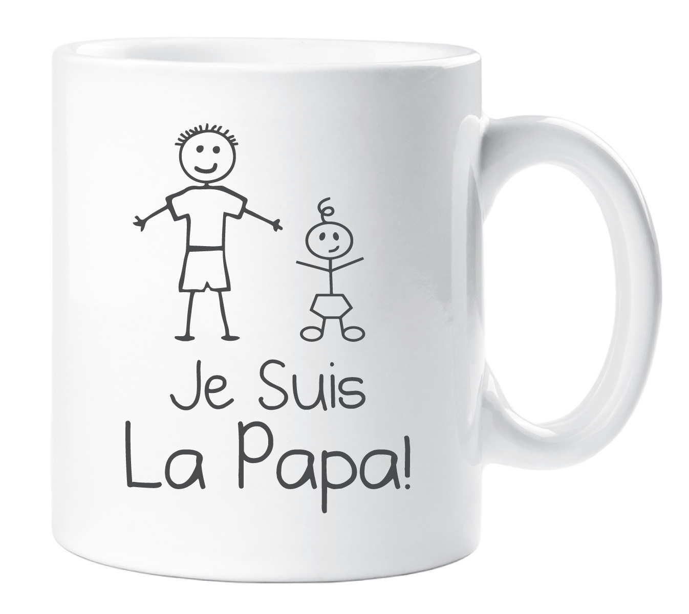 60 Second Makeover French I'm The Daddy Mug Je Suis La Papa Family Present New Daddy New Baby Gift Cup Ceramic