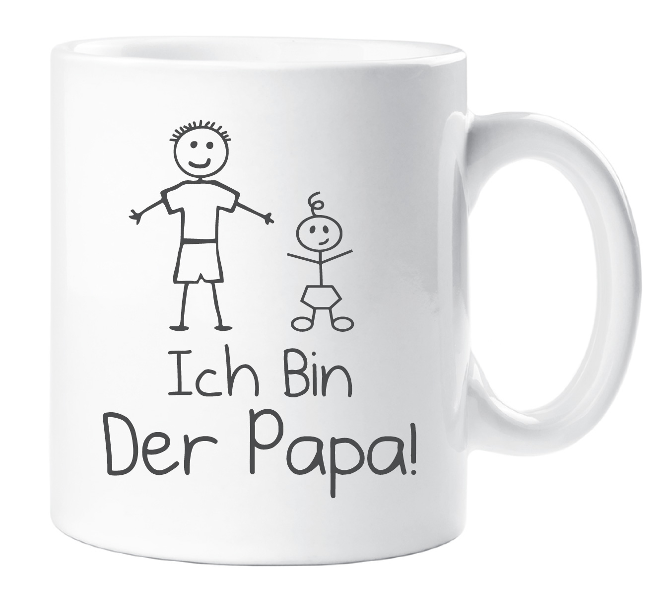 60 Second Makeover German I'm The Daddy Mug Ich Bin Der Papa Family Present New Daddy New Baby Gift Cup Ceramic