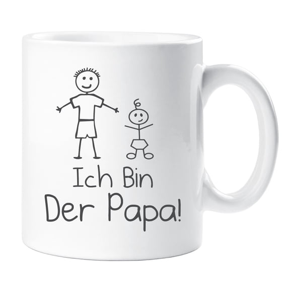 60 Second Makeover German I'm The Daddy Mug Ich Bin Der Papa Family Present New Daddy New Baby Gift Cup Ceramic