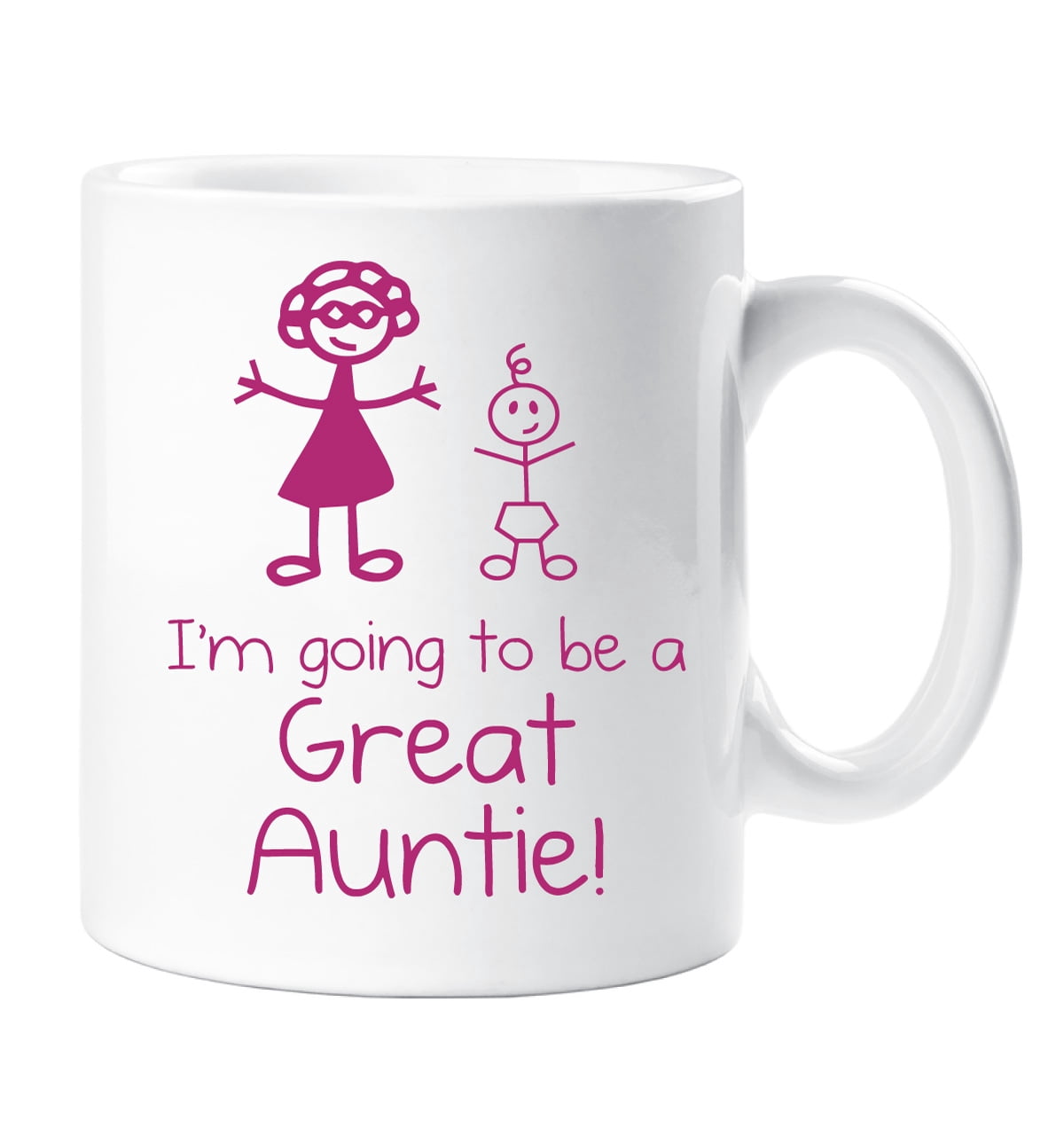 60 Second Makeover I'm Going To be A Great Auntie Mug Family New Baby Announcement Gift Cup Ceramic