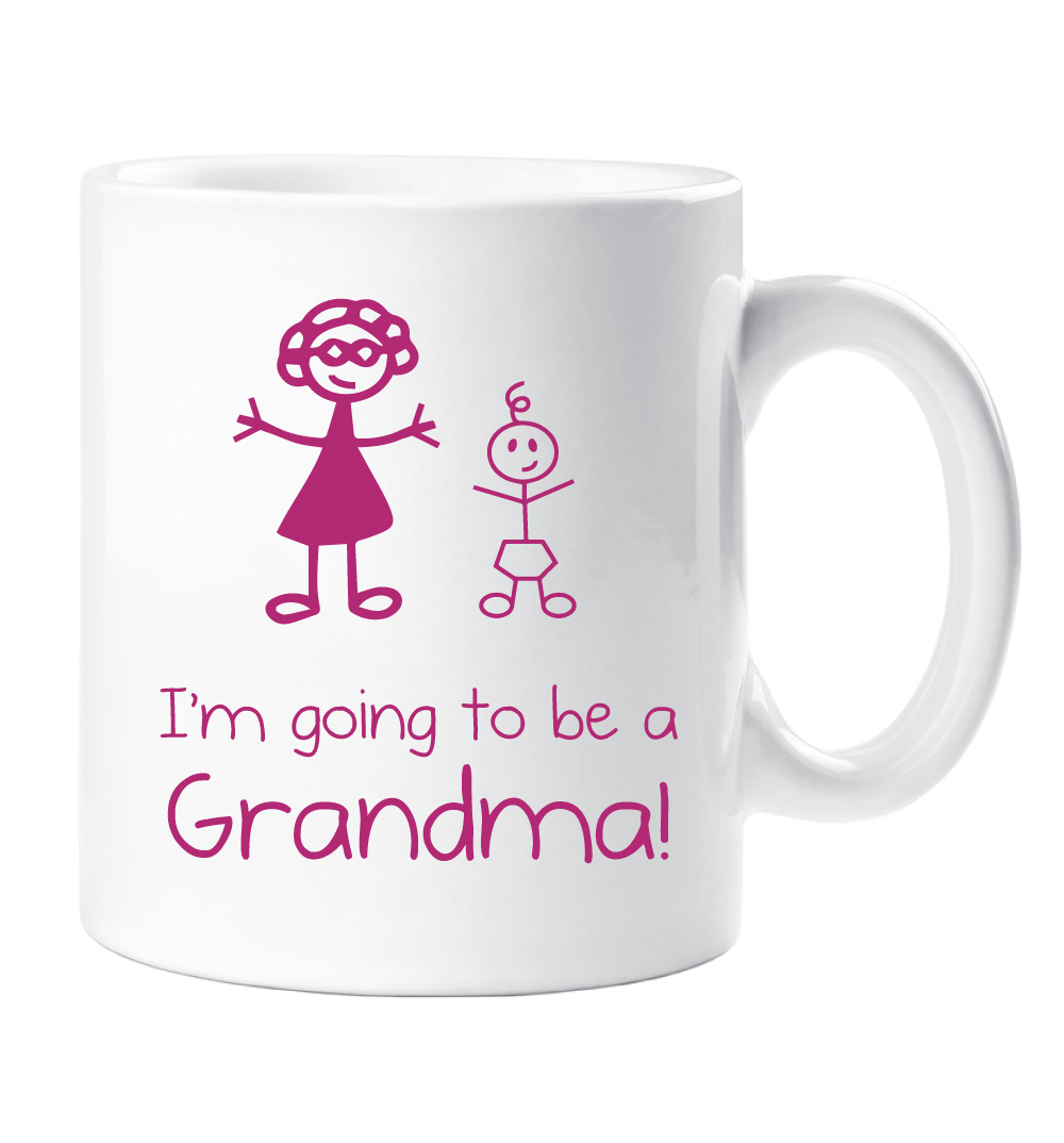 60 Second Makeover I'm Going to Be a Grandma Mug Girl Stick Person People Cup New Baby