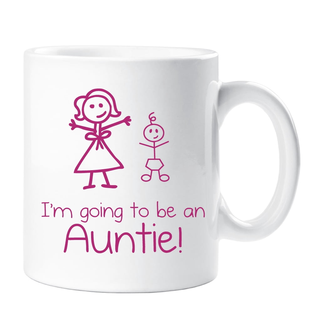 60 Second Makeover I'm Going to Be an Auntie Mug Girl Stick Person People Cup New Baby