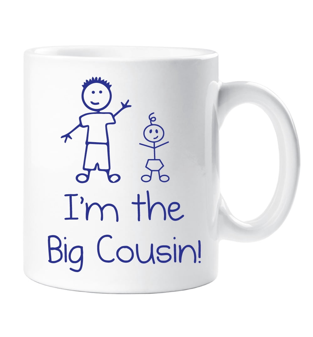 60 Second Makeover I'm The Big Cousin Mug Boys Stick Person People Cup New Baby