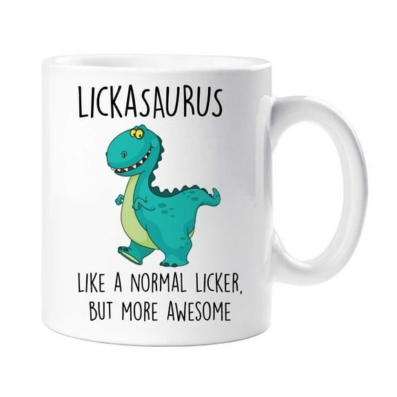 60 Second Makeover Lick Dinosaur Mug Lickasaurs Dinosaur Boyfriend Lesbian  unny Mug Present Birthday Christmas