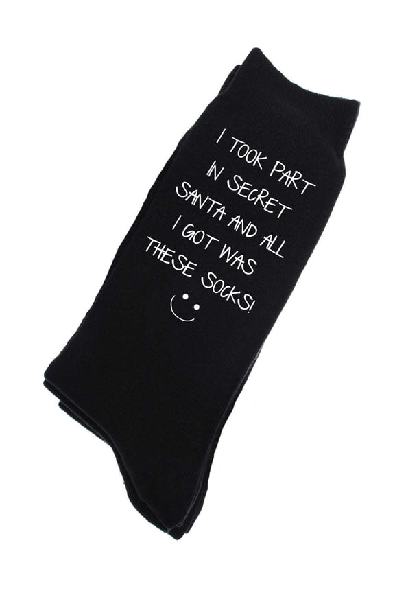 Limited Secret Santa Socks I Took Part In Secret Santa and All I Got Was These Socks Mens Black Calf