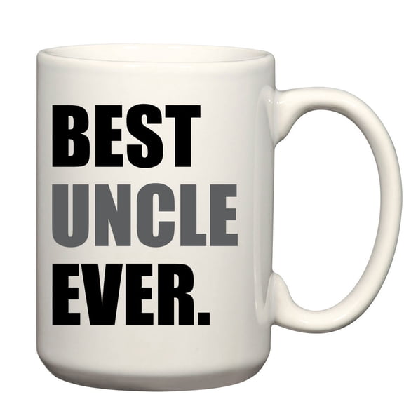 60 Second Makeover Men's Best Uncle Ever Man Grey Mug Man Mug Big Mug 15oz Dad Fathers Day Christmas Uncle Present