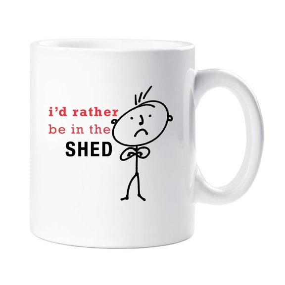 60 Second Makeover Mens I'd Rather Be In the Shed Mug Present Dad Boyfriend Man Gift Grandad