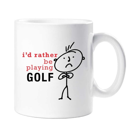 60 Second Makeover Mens I'd Rather Be Playing Golf Mug Present Dad Boyfriend Man Gift Funny Golfer