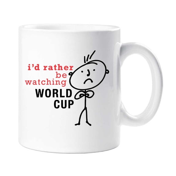 60 Second Makeover Mens I'd Rather Be Watching The World Cup Mug Husband Gift Cup Ceramic Fathers Day Football