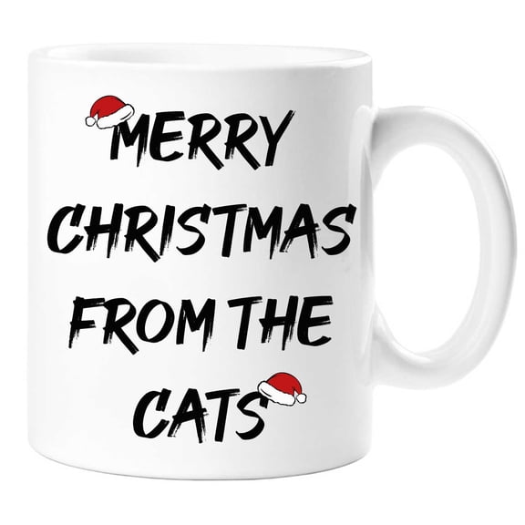 60 Second Makeover Merry Christmas From The Cats Mug Friend Pet Mum Dad Parents Cup Gift Present