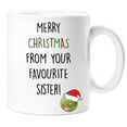 thumbnail image 1 of 60 Second Makeover Merry Christmas From Your Favourite Sister Mug Brother Parents Cup Gift Present, 1 of 1