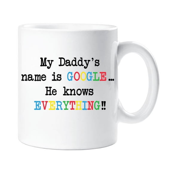 60 Second Makeover My Daddys Name Is Google He Knows Everything 10oz Novelty Mug Gift