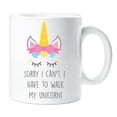 thumbnail image 1 of 60 Second Makeover Sorry I Can't I Have To Walk My Unicorn Mug Girls Best Friend Birthday Christmas Daughter, 1 of 1
