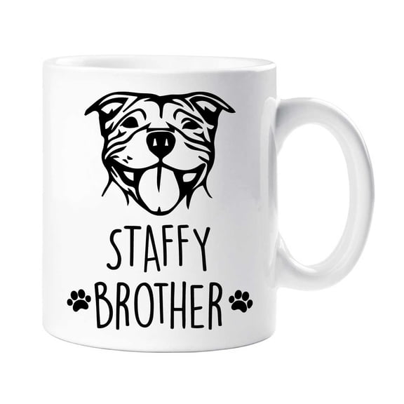 60 Second Makeover Staffy Mug Staffy Brother Pet Present Dog Lover Staffordshire Bull Terrier Fathers Day