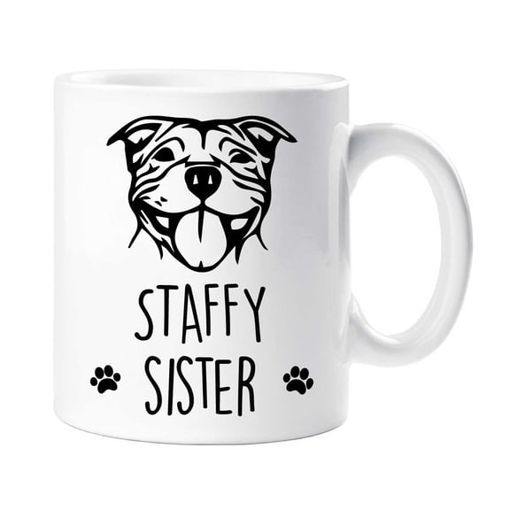 60 Second Makeover Staffy Mug Staffy Sister Pet Present Dog Lover Staffordshire Bull Terrier Fathers Day