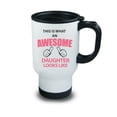 thumbnail image 1 of 60 Second Makeover This Is What An Awesome Daughter Looks Like Metal Travel Mug Gift Birthday Christmas, 1 of 1