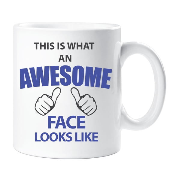 60 Second Makeover This Is What An Awesome Face Looks Like Mug Blue Boys Best Friend Birthday Christmas Boyfriend